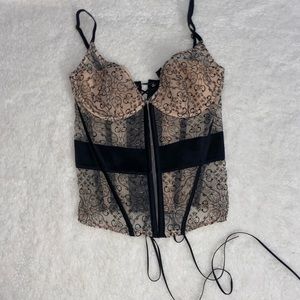 Limited Edition Black Lace Zip-Up Corset